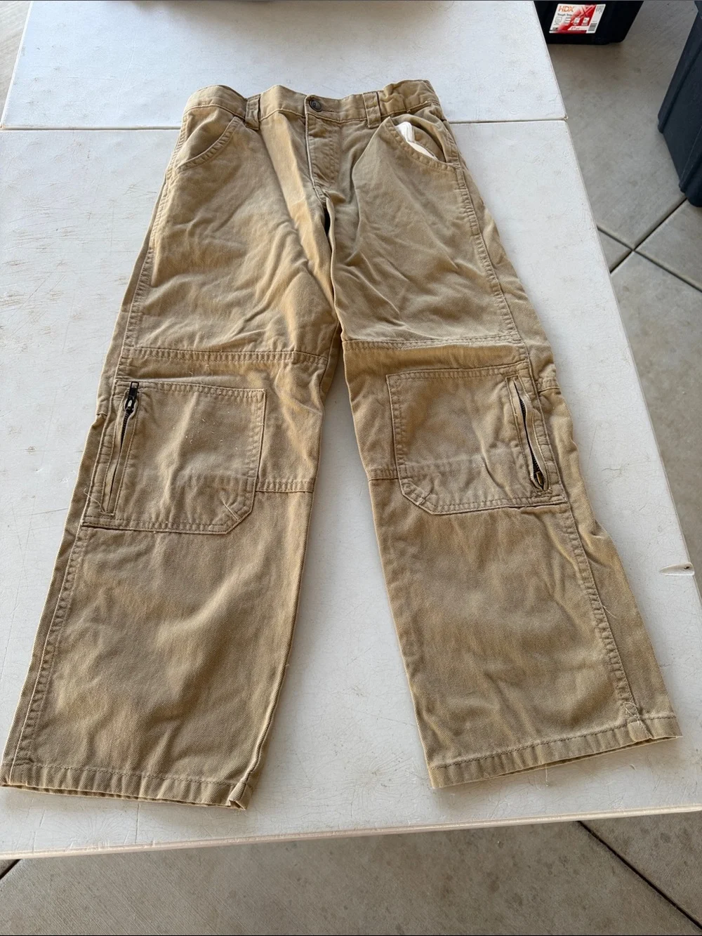 Gymboree Khaki/Tan Cargo Pants with Zippered Knee Pockets